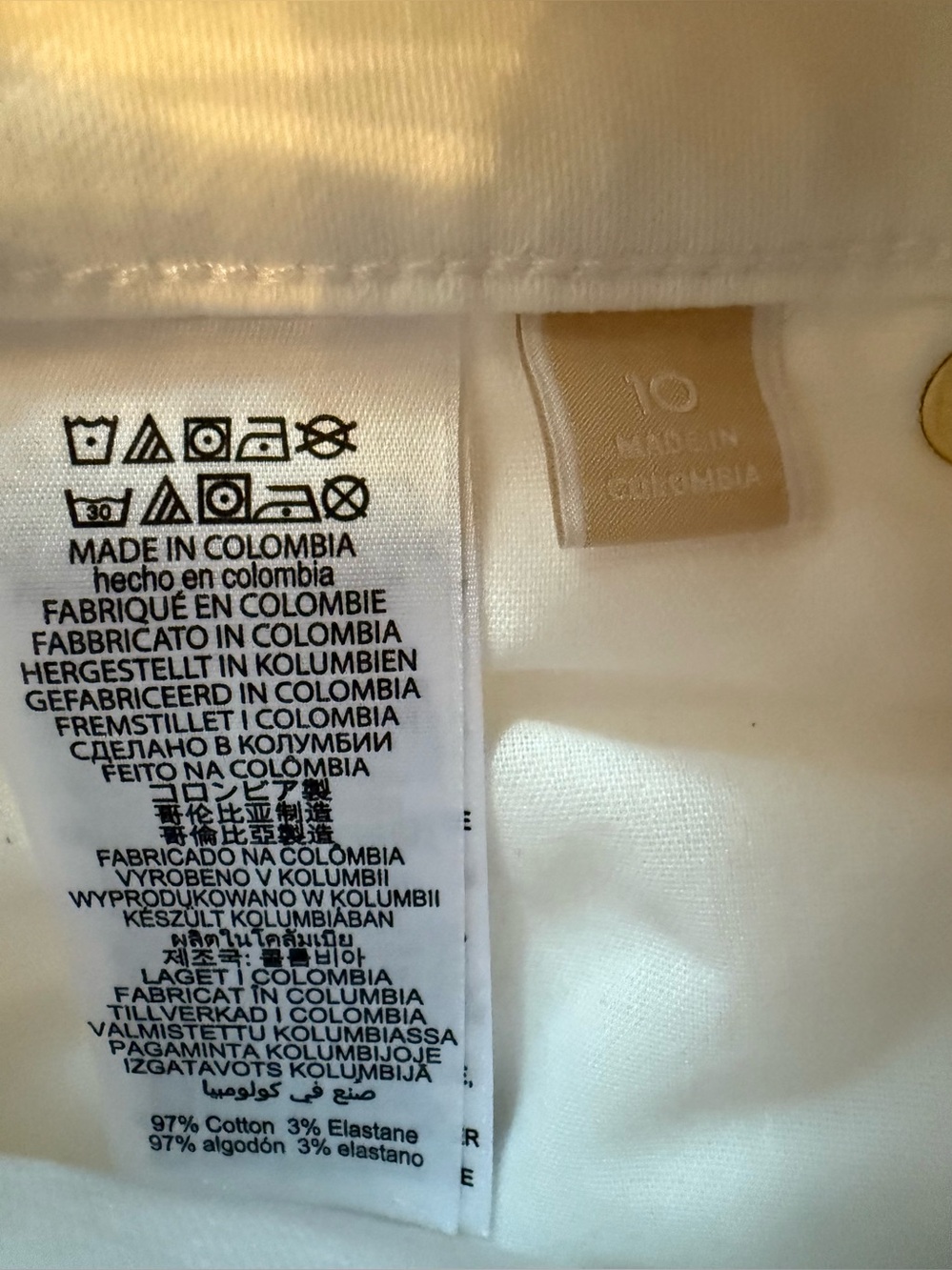 Michael Kors White Button-Fly Straight Jeans Minimalist Comfort NWOT - Picture 5 of 11